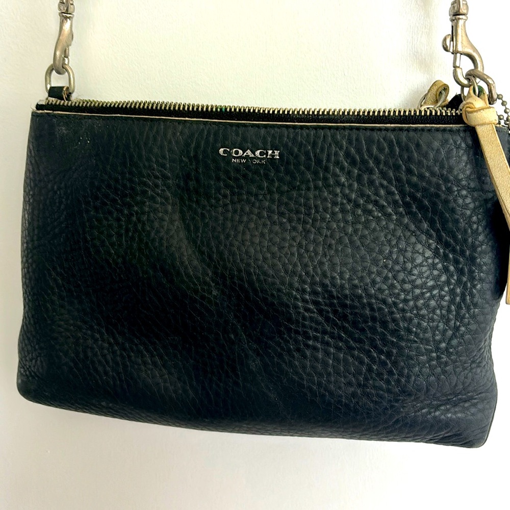 COACH pebble leather clutch; needs some TLC